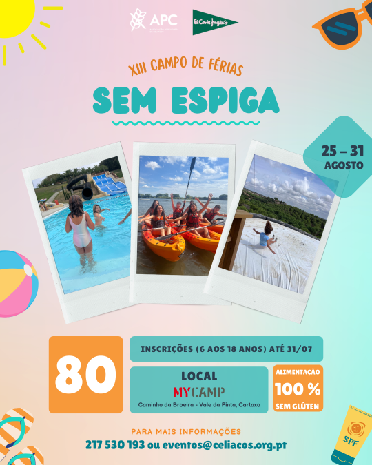 Estão abertas as inscrições para o XIII campo de férias Sem Espiga, no MyCamp, de 25 a 31 de agosto!