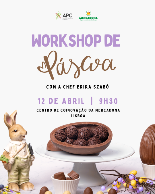 Workshop de Páscoa 2025, em Lisboa, a 12 de abril, com o apoio da Mercadona.